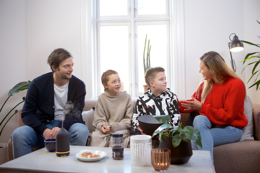 multicultural family gathering
