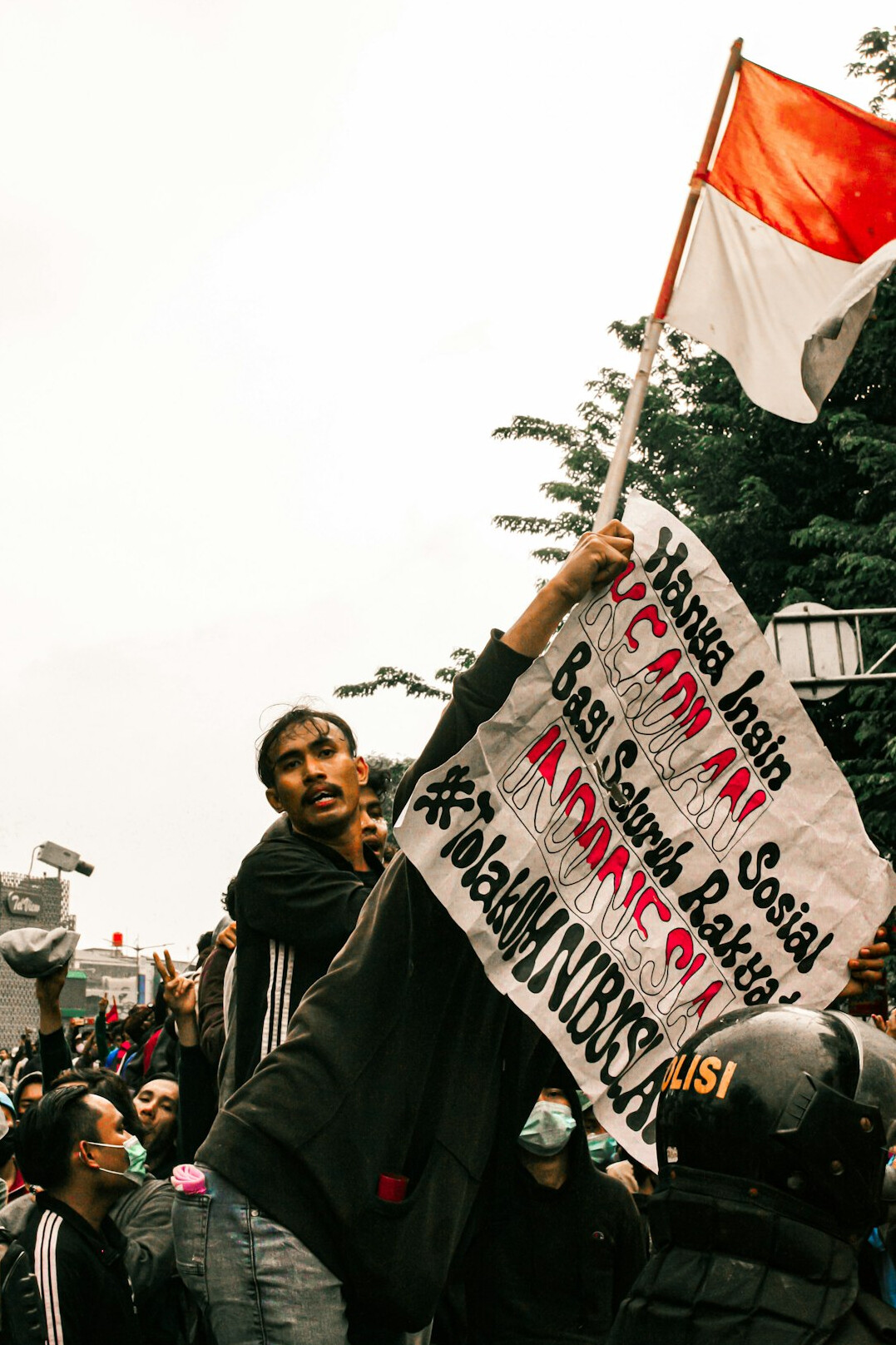 group of activists protesting